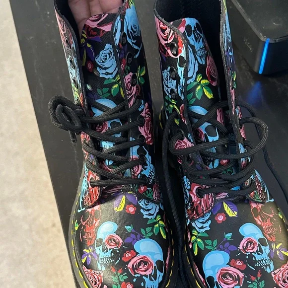 Floral Dr. Martens Combat Boots - Picture 7 of 8
